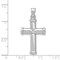 14K White Gold Cross Pendant Charm Jewelry Religious 34mm x 19mm